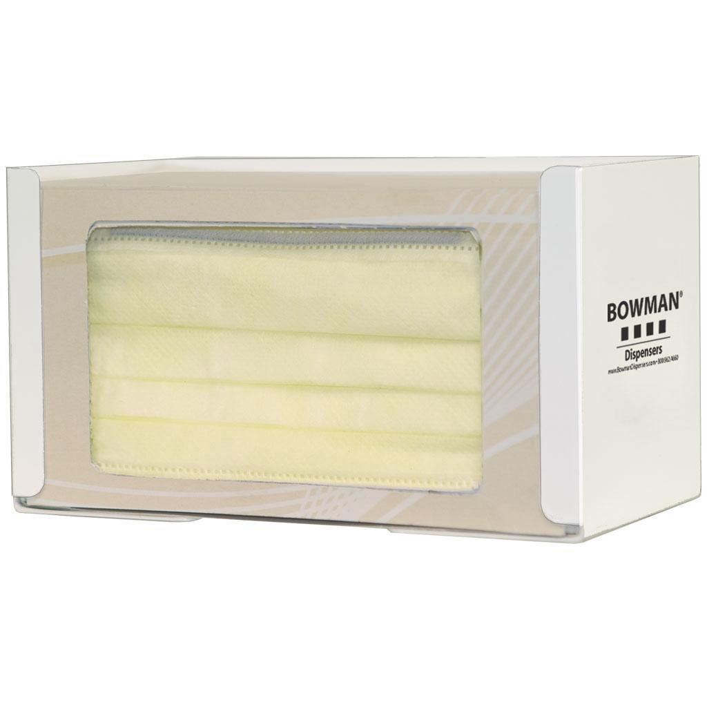 Face Mask Dispenser, white powder coated metal