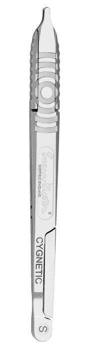 Swann-Morton Cygnetic Handle, Stainless Steel