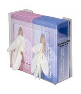 Glove Dispenser, double, clear plastic