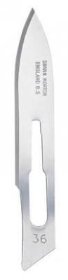 Swann-Morton #36 Sterile Surgical Scalpel Blades, Carbon Steel [100]
