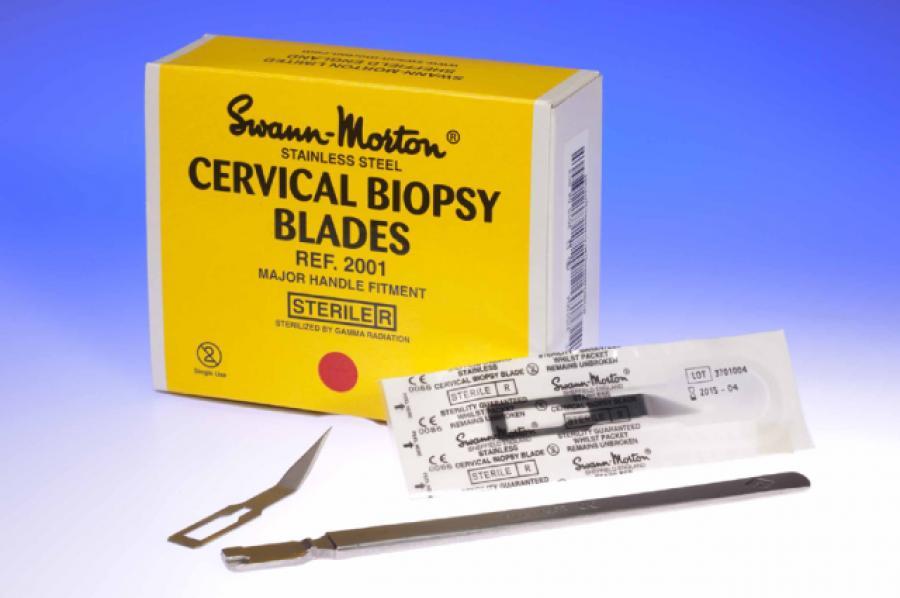 Swann-Morton Cervical Biopsy Blades, Stainless Steel, Sterile [10]
