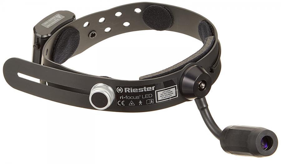 Riester Ri-focus LED Headlamp, 6v, including rechargeable NiMH batteries and plug charger, 120v