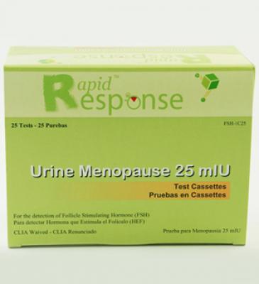 Rapid Response Urine Menopause 25mIU FSH Test Cassettes