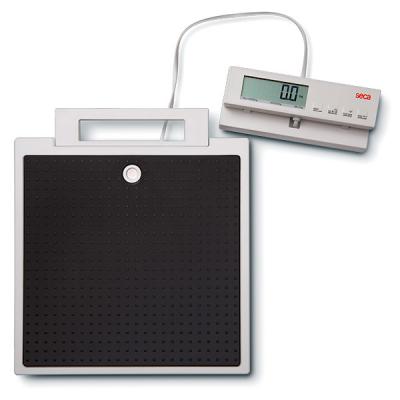 seca Digital Floor Scale with remote display; BMI, Hold and Tare functions - for mobile use