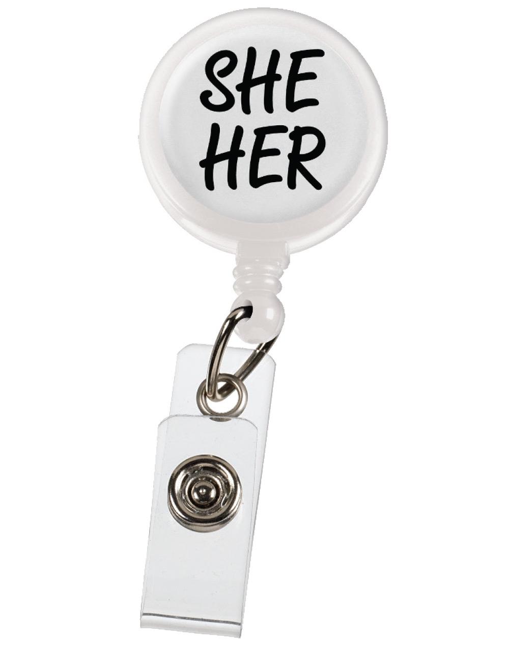 She/Her on White - SHE