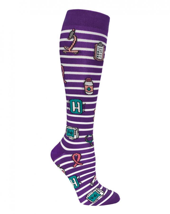 Med Symbols on Purple Stripes - PSM