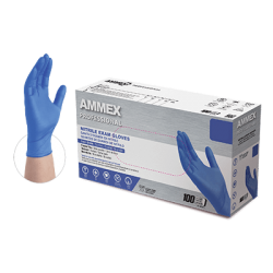 AMMEX Professional Cerulean Nitrile PF Exam Gloves [1000]