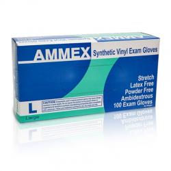 AMMEX Powder Free Stretch Vinyl Gloves [box of 100]