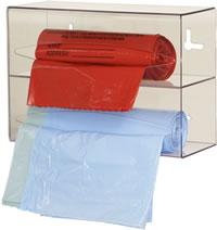 Bag Dispenser, double, clear plastic