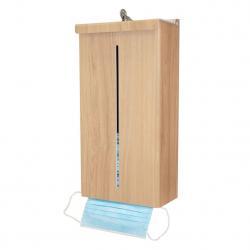 Face Mask Dispenser, Maple - Locking FM403-0223