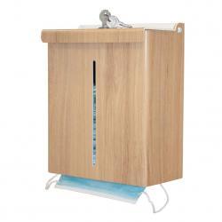 Face Mask Dispenser, Maple - Locking FM404-0223