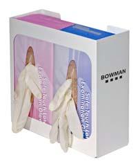 Glove Dispenser, double, white powder coated metal