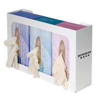 Glove Dispenser, triple, white powder coated metal