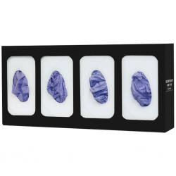 Bowman Black line Glove Box Dispenser - Quad - Divided