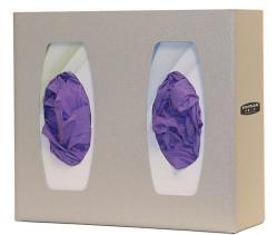 Glove Box Dispenser - Double with Divider, Quartz Beige ABS Plastic