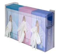Glove Dispenser, triple, clear plastic