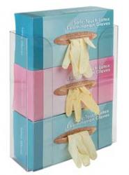 Glove Dispenser, triple, clear plastic