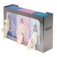 Glove Dispenser, triple, stainless steel