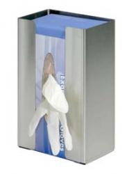 Larger Glove Dispenser, single, adjustable, stainless steel