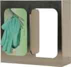 Double Glove Box Holder with Dividers, stainless steel