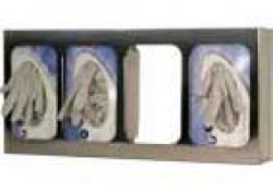 Quad Glove Box Holder with Dividers, stainless steel