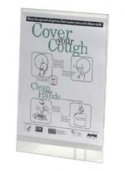 Vertical Sign Holder, clear plastic