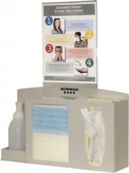Respiratory Hygiene / Flu Station with bottle holder