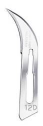 Swann-Morton #12B Sterile Surgical Scalpel Blades, Carbon Steel [100]