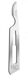 Swann-Morton #15C Sterile Surgical Scalpel Blades, Carbon Steel [100]