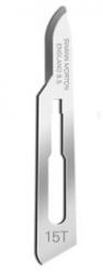 Swann-Morton #15T Sterile Surgical Scalpel Blades, Carbon Steel [100]