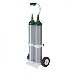 MRI Compatible Dual E Cylinder Cart