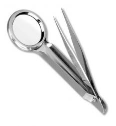 4.5" Splinter Forceps with Magnifier