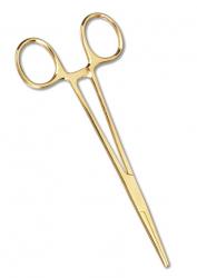 Gold-Plated 5.5" Kelly Forceps (straight)