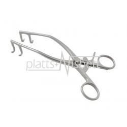 Kolbel Soft Tissue Retractor, Angled, Double Prong