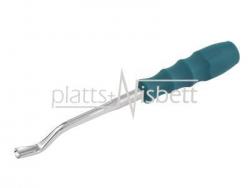 Capener Lamina Gouge, Cranked with Softgrip Handle