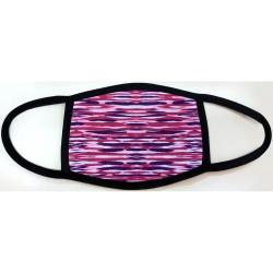 2-ply Polyester/Cotton Mask - Pink/White & Blue/White [pack of 6]