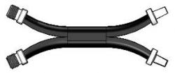 Trimline Universal Connectivity Adapter - twin female screw connectors to twin male slip luer
