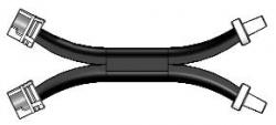 Trimline Universal Connectivity Adapter - twin female subminiature (quick coupling) connectors to twin male slip luer connectors